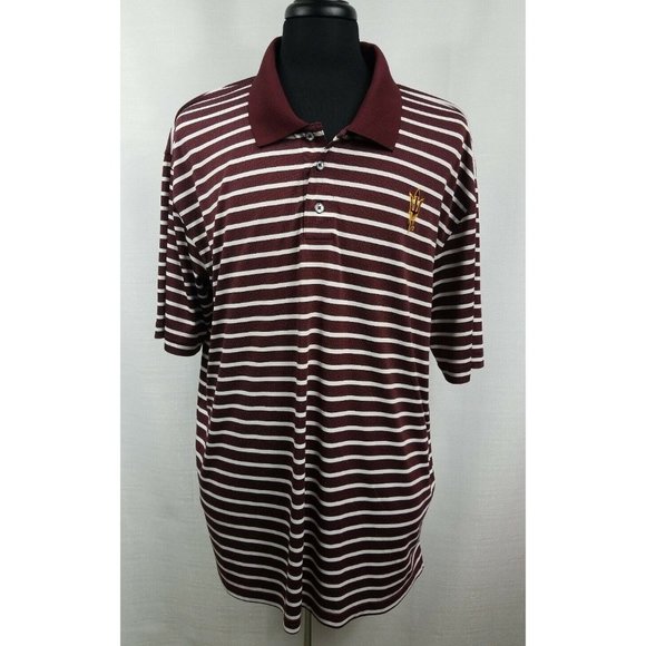 Rivalry Threads 91 Men 2XL Arizona Sun Devils Short Sleeve Pitchfork Logo Maroon - Picture 1 of 10